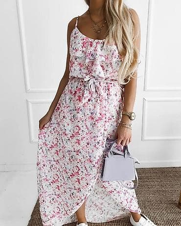 haljina sa rukavicama: 🌹Ženska letnja maxi haljina sa cvetnim printom-2300 din — 6