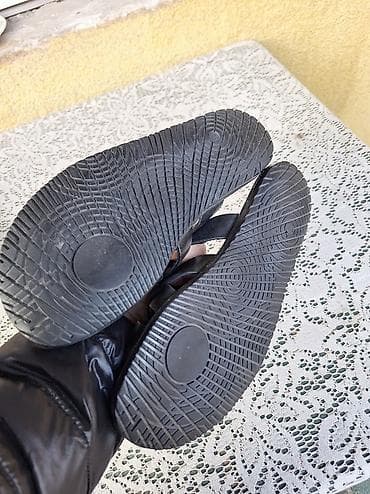 deichmann sandale na platformu: Kožne muške papuče, broj 42 - Materijal: prirodna koža (gornjište i — 5