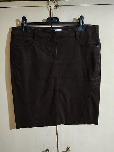 Suknje: Smeđa suknja – HAPPENING basic - Model: uska pencil/pravolinijska — 1