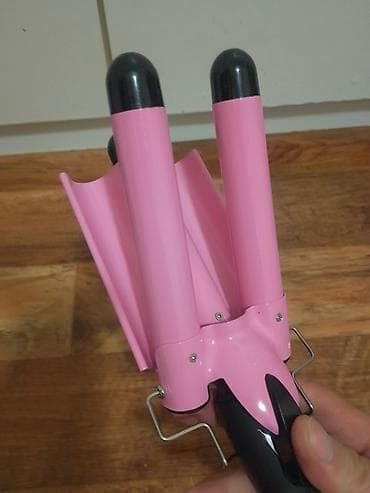 aparat za mini krofnice: Figaro-Trostruki uvijac za talasastu kosu je potpuno ispravan, u — 5