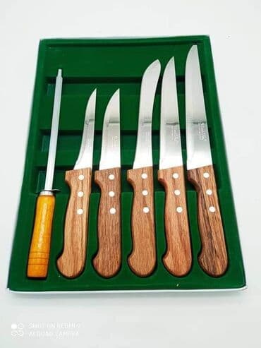 noz na preklop: Set od 5 noževa + oštrač noževa Samo 1400 dinara. Porucite odmah — 1