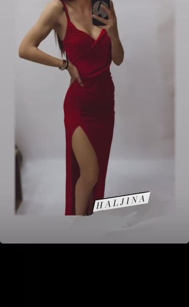 leprsava haljina: S (EU 36), color - Red, Evening, With the straps — 5