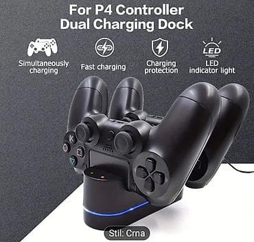 xiaomi novi sad: Dvojnа stanica za punjenje kontrolera za PS4 (DualShock 4) - — 1
