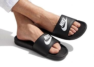 ovs kupaci za decu: Nike muške papuče – crne - Model: klasične klizačice sa širokom — 1