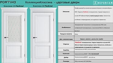 ormari na akciji: Unutrašnja krilna vrata PORTIKA – kolekcija Klasika (modeli — 1