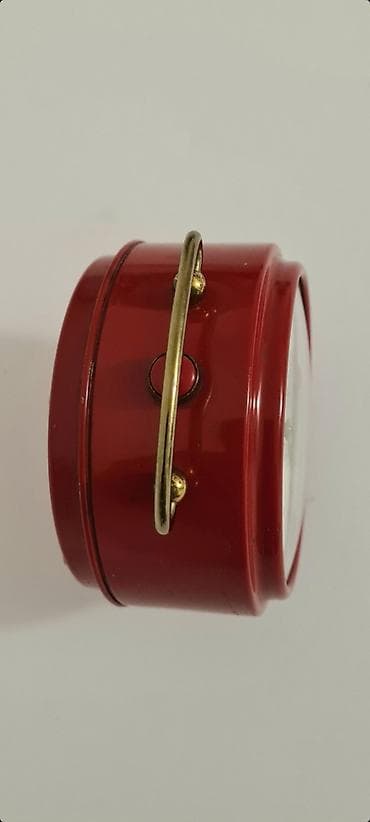 Tools & Equipment: ★ Na prodaju lep, crveni nemački kolekcionarski sat-budilnik stare — 6