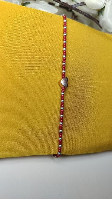 ps nakit ogrlice: Narukvica od perlica sa privjeskom srce - Ručno nizana narukvica od — 2