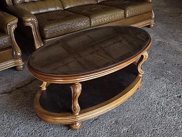 stilske komode: Ovalni klub sto, klasičnog dizajna - Materijal: masivno drvo sa — 6