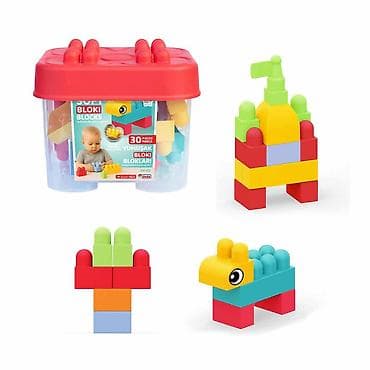 Set mekih građevinskih kocki – 30 delova u kutiji - Mekane, lagane i