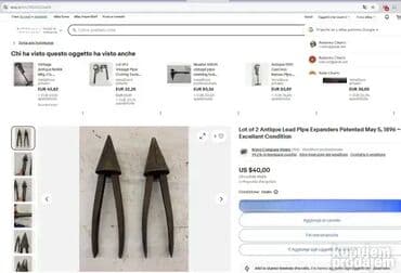 zabice za sajlu: *** AKCIJA *** #2115 Klješta za proširivanje olovnnih cevi; Ukupna — 4