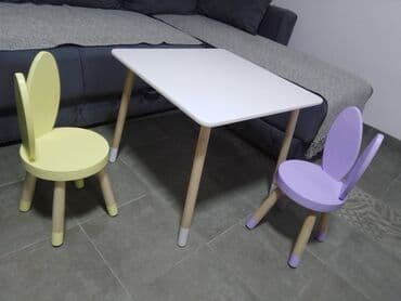 lidl sto i stolice za decu: Zeka mis stolice fi26cm 1700 din zeka mis fi 30 2000din kruna 2100din — 3