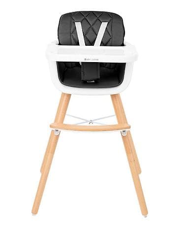decije stolice plasticne: KIKKA BOO Hranilica WOODY 2in1 black (Šifra: KKB1) Moderna 2u1 drvena — 3