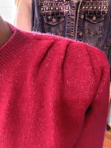 roze komplet: Dva ženska džempera 1) Mango – Wool blend - Model: klasičan džemper — 4