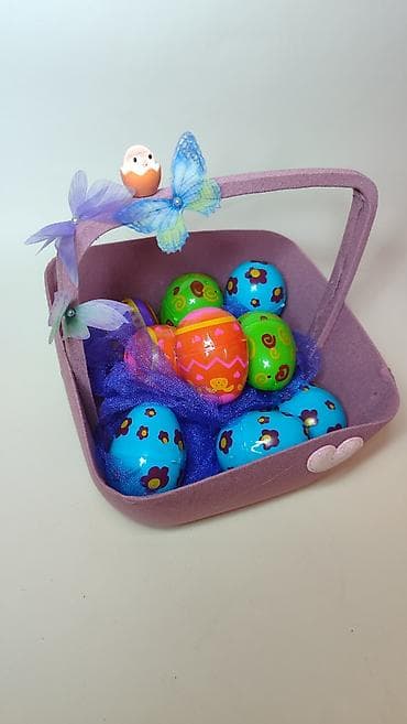 Ironing Boards: Uskršnja dekorativna korpica sa jajima - Ljubičasta korpica — 7