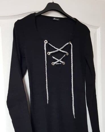 haljine sa kaisem: M (EU 38), color - Black, Long sleeves — 2