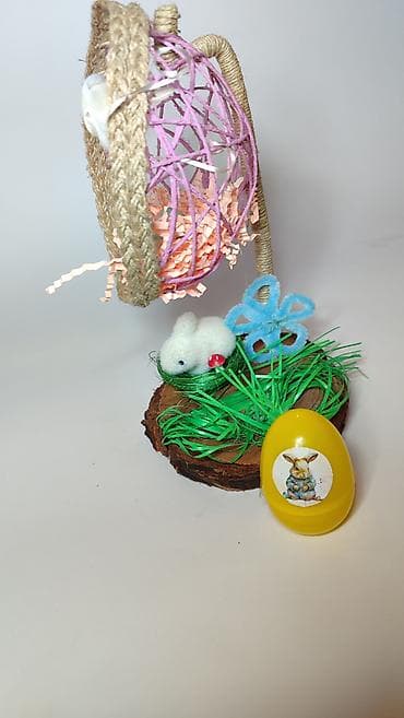 uskršnje slike: Uskršnja dekoracija – ručni rad - Dekorativna kompozicija na drvenoj — 2