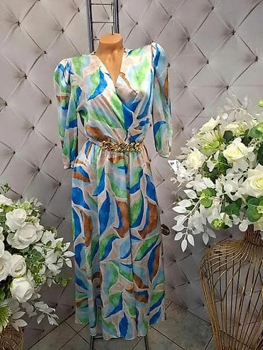 Dresses: Elegantne ženske haljine - Model 1: Duga haljina sa printom u — 1