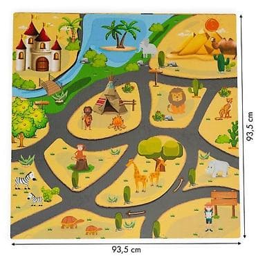 ikea kutije za odlaganje igracaka: PODLOGA ZA IGRU ZA DECU SAFARI PUZZLE 9 ELEMENATA 93x93 cm – ECO TOYS — 4