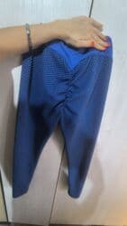 Ženske sportske helanke – plavo/tamno plava tekstura sa heksagonalnim na lalafo.rs Ženske sportske helanke – plavo/tamno plava tekstura sa heksagonalnim