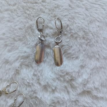 srebrni nakit kompleti: Set od 3 para srebrnih minđuša – geometrijski i moderni dizajn - Par — 7