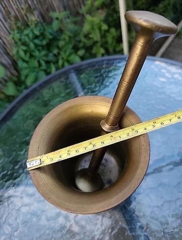serpe za kuhanje: Mesingani avan sa tučkom - Materijal: puni mesing - Namena — 3