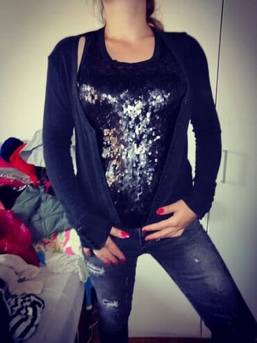 dzemper haljina: S (EU 36), M, L, Pamuk, Na kopčanje, Jednobojni — 2