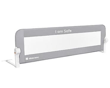 aleksandar dušeci: KIKKA BOO zaštitna ogradica za krevet “I am Safe”, 150 cm – siva — 2