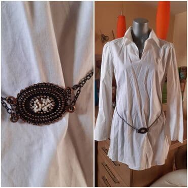 Bluze: Perrywhite bela košulja-tunika sa dugim rukavima i kragnom — 3