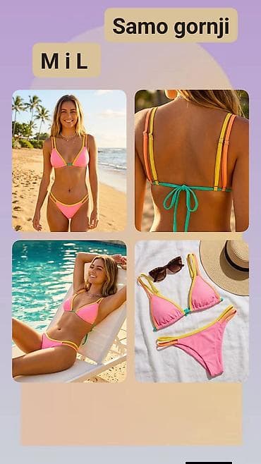 Bikini – samo gornji deo - Model: trouglasti bikini top sa duplim