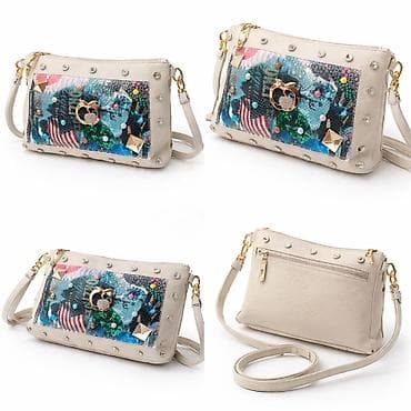 iv sen loran torba: Ženska torbica preko ramena – bež, dekorativni prednji panel - — 1