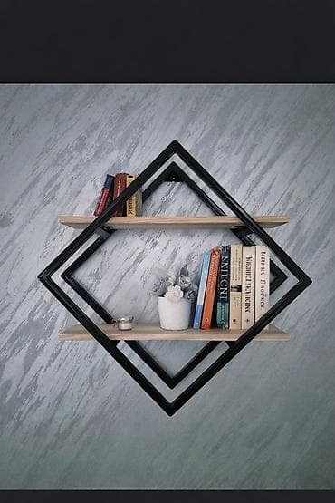 ormari za hodnik: Zidna polica – geometrijski dizajn - Moderna dekorativna polica sa — 2