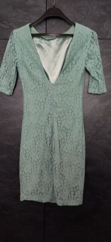 haljine secene ispod grudi: XS (EU 34), color - Turquoise, Evening, Other sleeves — 1