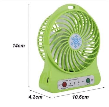 usb ventilator beli: Cena 4000 dinara Mini punivi stoni USB ventilator sa 3 brzine Ovo je — 6