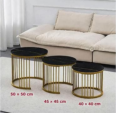 🪑✨ Set modernih stolića MILANO – 3 komada – imitacija mermera 🏡