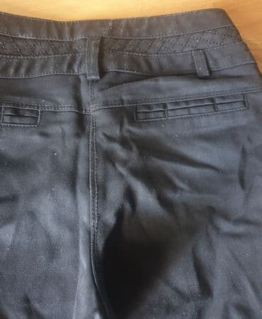 pantalone 38: Cigaret model, crne klasicne pantalone ravne kraci model, broj 38  — 3