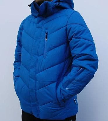 moto jakne: Muška zimska jakna – plava - Topla, prošivena jakna sa izolacijom i — 2