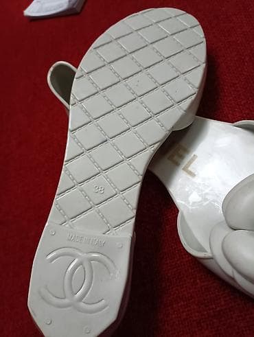 torba za plazu pletena: Papuče 38, bоја - Bela — 1