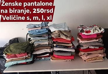 torbe b: Ženske pantalone – veliki izbor modela i dezena, na biranje. Cena: 250 — 1