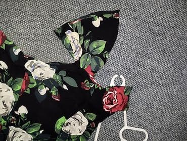 haljine diline: Ženska midi haljina s floralnim printom - Model: kroj u obliku slova — 4