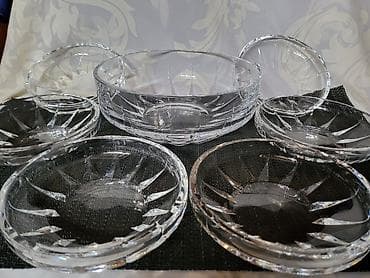 Daske za peglanje: Cinije za poslastice itd.tezak kristal rucna obrada 80te.god — 9