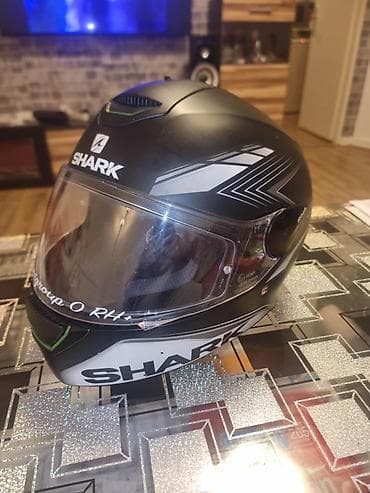 bonatti pidzame cene: SHARK integralna kaciga – mat crna sa sivim/bele grafike - — 3