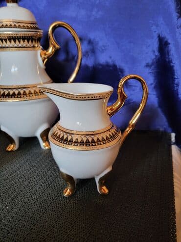 metalac solje za kafu cene: Servis vintaz za kafu porcelanski. Servis za kafu,perfektan pozlata — 16