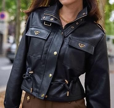 kozne jakne pull and bear: 02. Naziv: Moderna (eko koza) kožna jakna sa učkurom Opis: Stil — 1