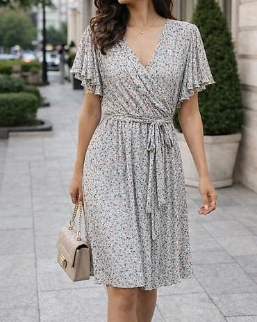 helanke sa kompresijom: Ženska letnja haljina s cvetnim printom Cena za 2 komada 1,999 dinara — 1