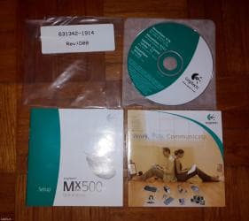 knjiga i zvucnik: Uputstvo i drajveri za logitech mx500 isporuka banjica ili slanje — 1