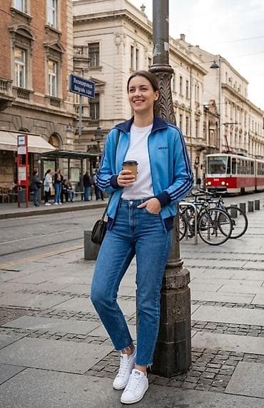 adidas x ghosted: Adidas Originals ženska trenerka jakna – plavo/tamnoplava - Ikonični — 2