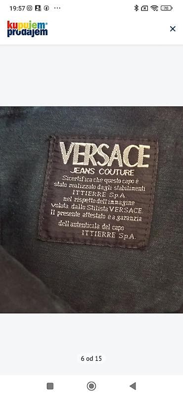 odeća za punije muškarce: Farmerke, Versace, bоја - Tamnoplava — 4
