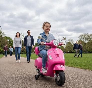 polo ralph lauren papuce: Vespa motor za decu ROZE – licencirani električni skuter sa LED — 3