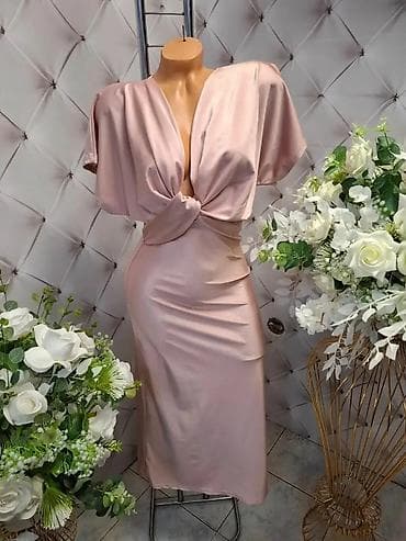 Dukserice: Elegantna midi haljina s čvorom na struku - Kroj: uska midi silueta — 3