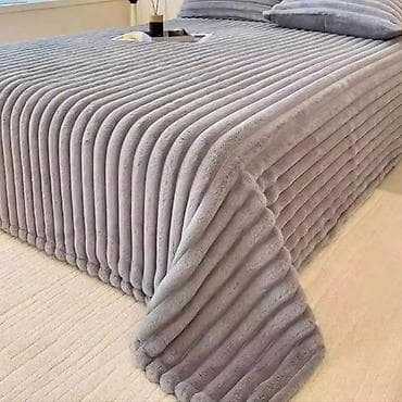 ljubicice sobne cena: Plišano rebrasto prekrivač/ćebe za krevet 200x200 - Materijal — 3